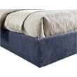 Bowery Hill Contemporary Deep Channel Tufted Soft Navy Chenille Fabric Full Bed