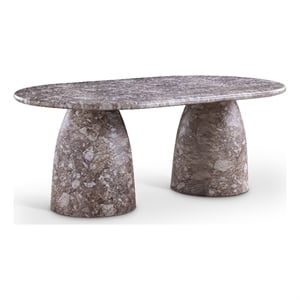 Bowery Hill Contemporary Brown 78&quot Indoor/Outdoor Concrete Dining Table