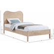 Bowery Hill Contemporary Solid Wood And Natural Cane Twin Bed