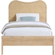 Bowery Hill Contemporary Solid Wood And Natural Cane Twin Bed