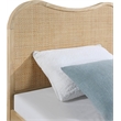 Bowery Hill Contemporary Solid Wood And Natural Cane Twin Bed