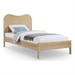 Bowery Hill Contemporary Solid Wood And Natural Cane Twin Bed