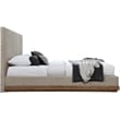 Bowery Hill Contemporary Soft Beige Chenille Fabric Full Bed