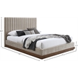 Bowery Hill Contemporary Soft Beige Chenille Fabric Full Bed