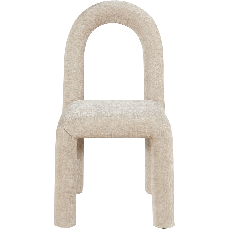 Bowery Hill Contemporary Beige Chenille Fabric Dining Chair (Set of 2)