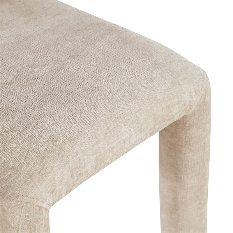 Bowery Hill Contemporary Beige Chenille Fabric Dining Chair (Set of 2)
