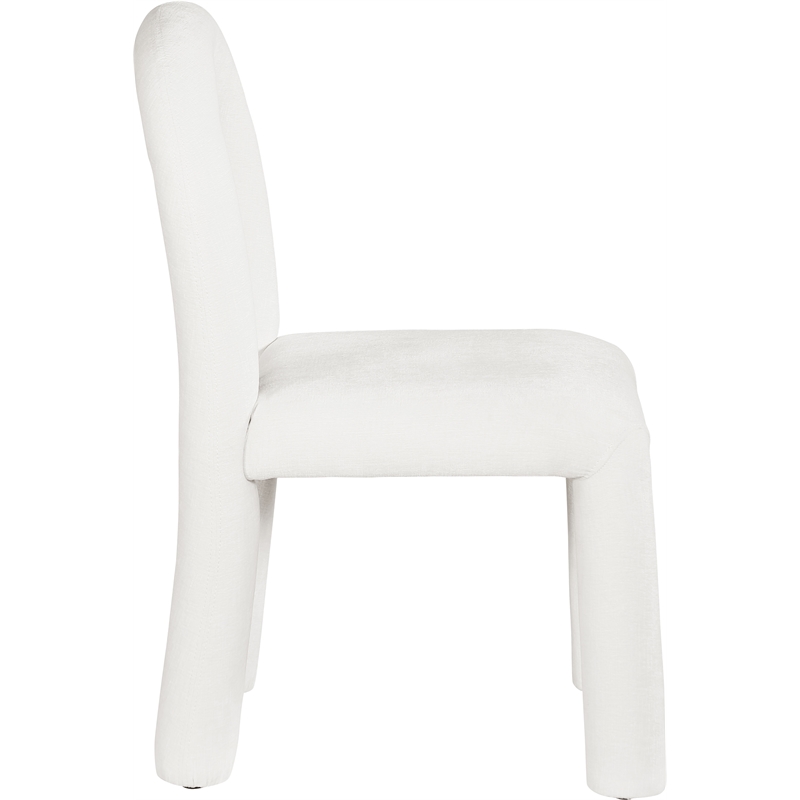 Bowery Hill Contemporary Cream Chenille Fabric Dining Chair (Set of 2)