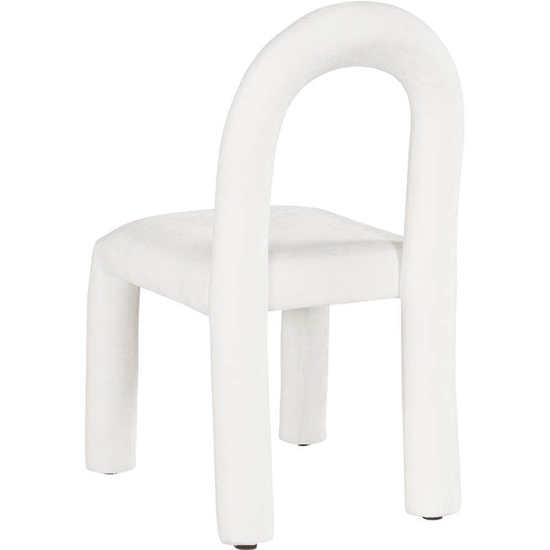 Bowery Hill Contemporary Cream Chenille Fabric Dining Chair (Set of 2)