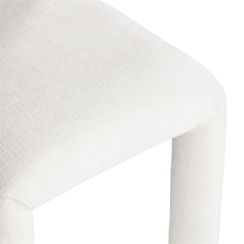 Bowery Hill Contemporary Cream Chenille Fabric Dining Chair (Set of 2)