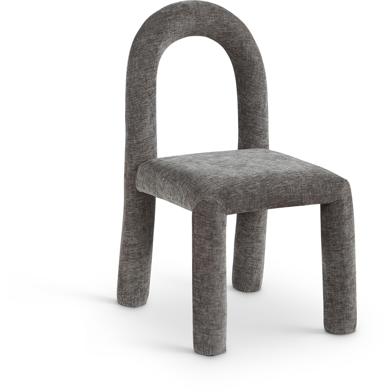 Bowery Hill Contemporary Grey Chenille Fabric Dining Chair (Set of 2)
