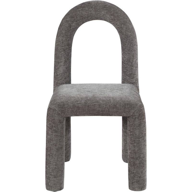 Bowery Hill Contemporary Grey Chenille Fabric Dining Chair (Set of 2)