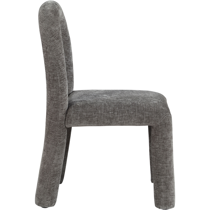 Bowery Hill Contemporary Grey Chenille Fabric Dining Chair (Set of 2)
