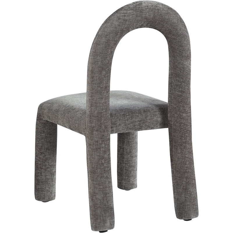 Bowery Hill Contemporary Grey Chenille Fabric Dining Chair (Set of 2)
