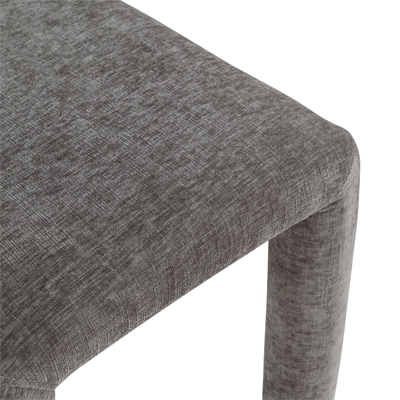 Bowery Hill Contemporary Grey Chenille Fabric Dining Chair (Set of 2)
