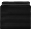 Bowery Hill Contemporary Black Corduroy Performance Fabric Armless Chair