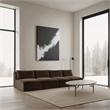 Bowery Hill Contemporary 4-Piece Brown Corduroy Performance Fabric Modular Sofa