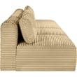 Bowery Hill Contemporary 4-Piece Camel Corduroy Performance Fabric Modular Sofa