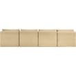 Bowery Hill Contemporary 4-Piece Camel Corduroy Performance Fabric Modular Sofa