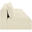 Bowery Hill Contemporary 3-Piece Cream Corduroy Performance Fabric Modular Sofa