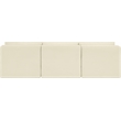 Bowery Hill Contemporary 3-Piece Cream Corduroy Performance Fabric Modular Sofa