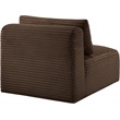 Bowery Hill Contemporary Brown Corduroy Performance Fabric Armless Chair