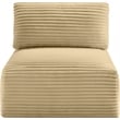 Bowery Hill Contemporary Camel Corduroy Performance Fabric Armless Chair