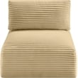 Bowery Hill Contemporary Camel Corduroy Performance Fabric Armless Chair
