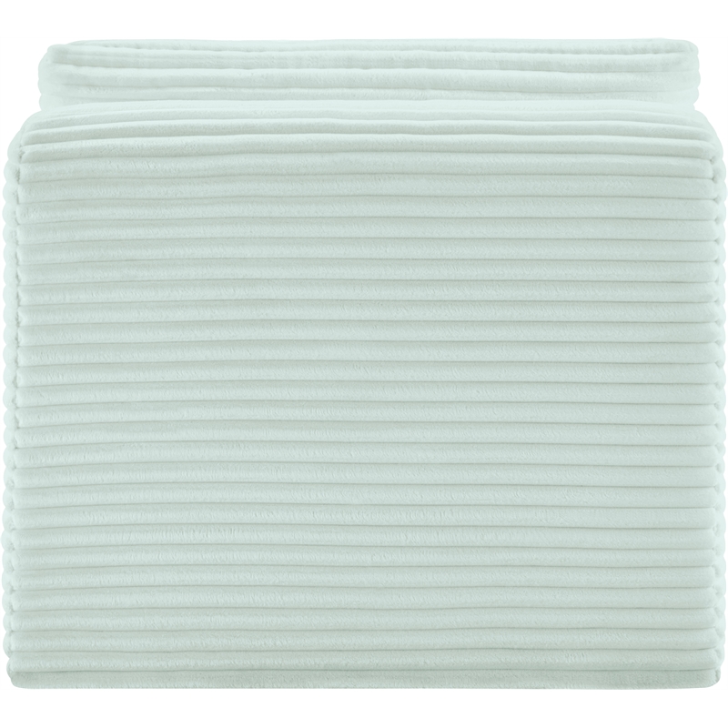 Bowery Hill Contemporary Mint Corduroy Performance Fabric Armless Chair