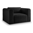 Bowery Hill Contemporary Black Corduroy Performance Fabric Arm Chair