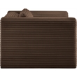 Bowery Hill Contemporary Brown Corduroy Performance Fabric Arm Chair