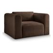 Bowery Hill Contemporary Brown Corduroy Performance Fabric Arm Chair