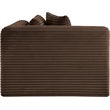 Bowery Hill Contemporary Brown Corduroy Performance Fabric Corner Chair