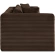 Bowery Hill Contemporary 3-Piece Brown Corduroy Performance Fabric Modular Sofa