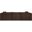 Bowery Hill Contemporary 3-Piece Brown Corduroy Performance Fabric Modular Sofa