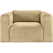 Bowery Hill Contemporary Camel Corduroy Performance Fabric Arm Chair