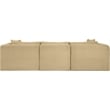 Bowery Hill Contemporary 3-Piece Camel Corduroy Performance Fabric Modular Sofa