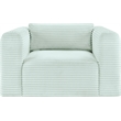 Bowery Hill Contemporary Mint Corduroy Performance Fabric Arm Chair