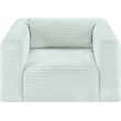 Bowery Hill Contemporary Mint Corduroy Performance Fabric Arm Chair