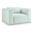 Bowery Hill Contemporary Mint Corduroy Performance Fabric Arm Chair