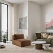 Bowery Hill Contemporary Saddle Corduroy Performance Fabric Armless Chair