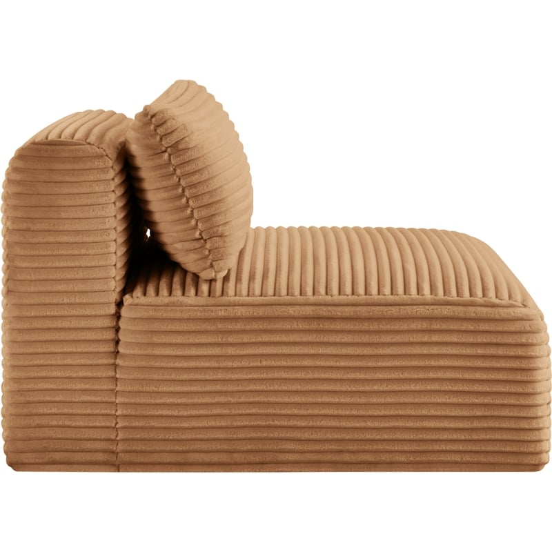 Bowery Hill Contemporary Saddle Corduroy Performance Fabric Armless Chair