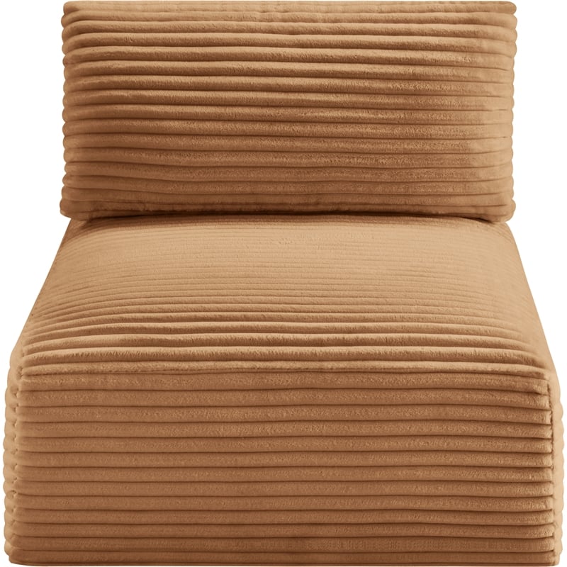 Bowery Hill Contemporary Saddle Corduroy Performance Fabric Armless Chair