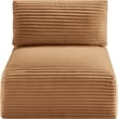 Bowery Hill Contemporary Saddle Corduroy Performance Fabric Armless Chair