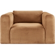 Bowery Hill Contemporary Saddle Corduroy Performance Fabric Arm Chair