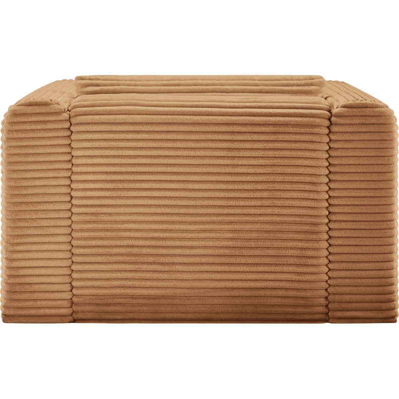 Bowery Hill Contemporary Saddle Corduroy Performance Fabric Arm Chair