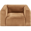 Bowery Hill Contemporary Saddle Corduroy Performance Fabric Arm Chair