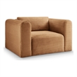 Bowery Hill Contemporary Saddle Corduroy Performance Fabric Arm Chair