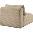 Bowery Hill Contemporary Taupe Corduroy Performance Fabric Armless Chair