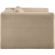 Bowery Hill Contemporary Taupe Corduroy Performance Fabric Arm Chair