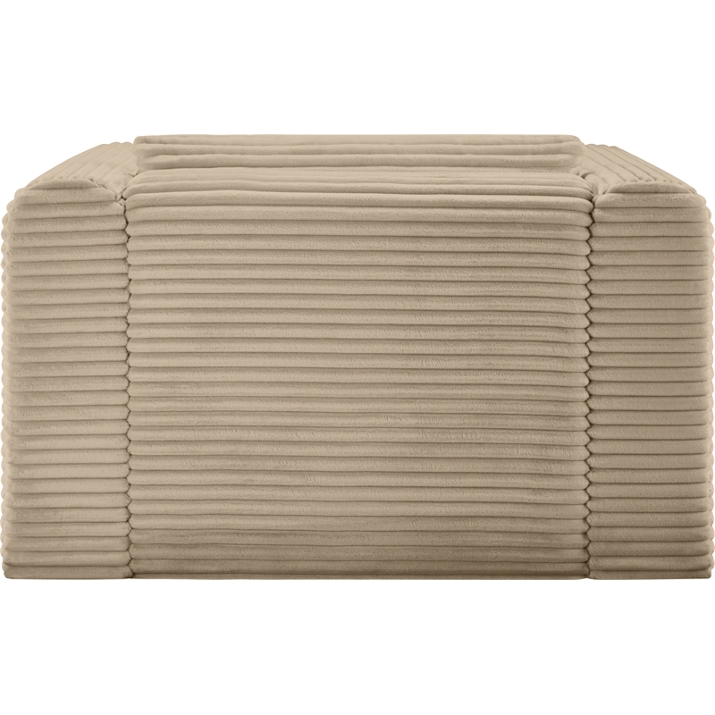 Bowery Hill Contemporary Taupe Corduroy Performance Fabric Arm Chair